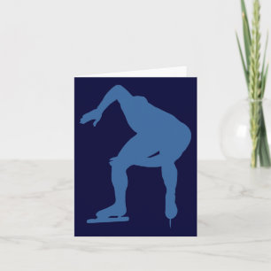 Mitteilungskarten zur Silhouette von Speed Skater