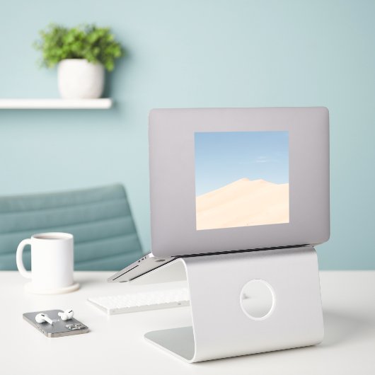 Mittel 6" x 6" Maßgeschneiderte Vinyl Stickers Aufkleber (Laptop auf Schreibtisch)