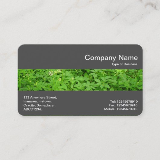 Mittel Band (dunkelgrau) - Unterwachs Visitenkarte (Vorderseite)