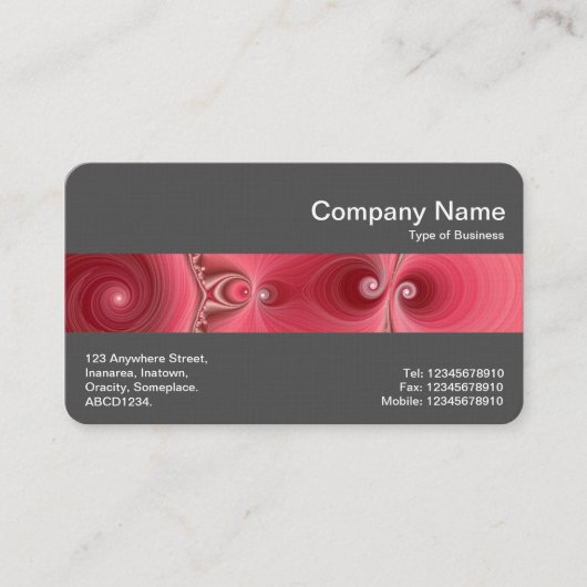 Mittel Band (Grau 70pc) - Fraktal 03 Visitenkarte (Vorderseite)