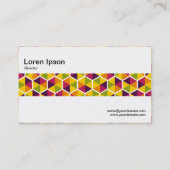 Mittel Band - Hexagonales Muster 01 Visitenkarte (Rückseite)