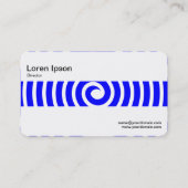 Mittel Band - Spiral - Blau Visitenkarte (Rückseite)