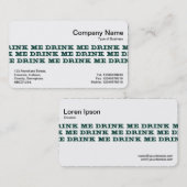 Mittel Band - trinken Visitenkarte (Vorne/Hinten)