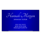 Mittel bis dunkelblau Elegant Ombre Magnetische Visitenkarte (Vorderseite)