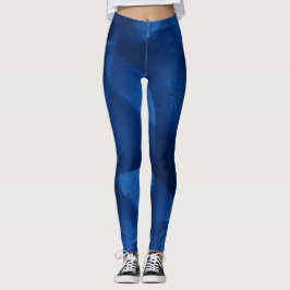 Mittel- bis Dunkelblau Gemustert Leggings