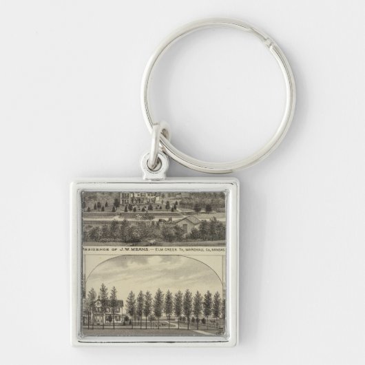 Mittel, Forellen und Sabins in Kansas Schlüsselanhänger (Vorne)