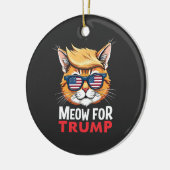 Mittel für die Wahl von Trump Cat Kitten Keramik Ornament (Links)