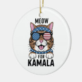 Mittel für Kamala Wahl Katze Lady Geschenk Keramik Ornament (Links)