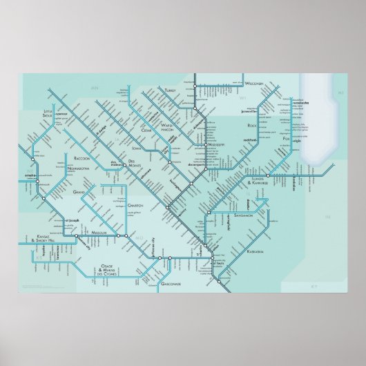 Mittel Mississippi 20" x 30" Poster (Vorne)