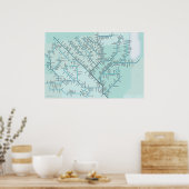 Mittel Mississippi 20" x 30" Poster (Küche)