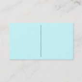 Mittel-Regel-Monogramm - Blassblau (CCFFFF) Visitenkarte (Rückseite)