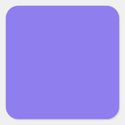 Mittel-Slate Blue Classic monochromatisch Quadratischer Aufkleber (Vorderseite)