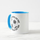 Mittel Text HELLBLAU Combo 11oz Individueller Fußb Tasse (Vorderseite Links)