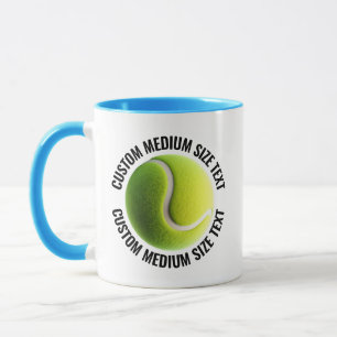 Mittel Text HELLBLAU Combo 325ml Custom Tennis Tasse