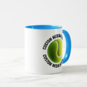 Mittel Text HELLBLAU Combo 325ml Custom Tennis Tasse (VorderseiteRechts)