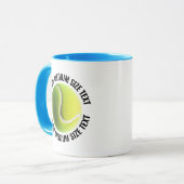 Mittel Text HELLBLAU Combo 325ml Custom Tennis Tasse (Vorderseite Links)