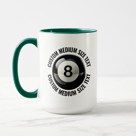 Mittel Text JÄGERGRÜN Kombination 15oz Benutzerdef Tasse (Links)