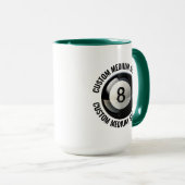 Mittel Text JÄGERGRÜN Kombination 15oz Benutzerdef Tasse (VorderseiteRechts)