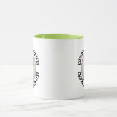 Mittel Text LIME GRÜN Combo 11oz Benutzerdefiniert Tasse (Zentrum)