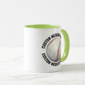 Mittel Text LIME GRÜN Combo 11oz Benutzerdefiniert Tasse (VorderseiteRechts)