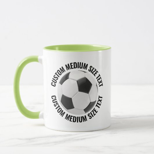 Mittel Text LIME GRÜN Combo 11oz Benutzerdefiniert Tasse (Links)