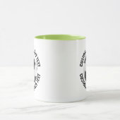 Mittel Text LIME GRÜN Combo 11oz Benutzerdefiniert Tasse (Zentrum)