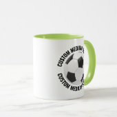 Mittel Text LIME GRÜN Combo 11oz Benutzerdefiniert Tasse (VorderseiteRechts)