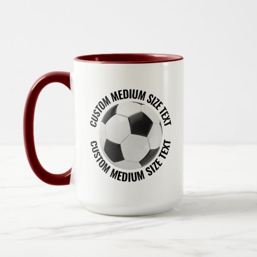 Mittel Text MAROON Combo 15oz Kundenspezifischer F Tasse (Links)