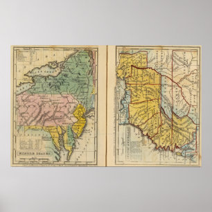 Mittel- und Südliche Staaten Poster