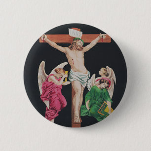 Mittelaeltliche Kreuzigung Jesu Christi Button