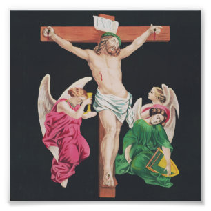 Mittelaeltliche Kreuzigung Jesu Christi Fotodruck