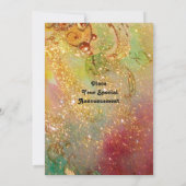 MITTELALLEIN MIT NACHT IN FLORENZ, rot-gelb Einladung (Rückseite)