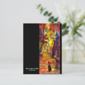 MITTELALLEIN NACH NACHT IN FLORENZ schwarz Postkarte (Stehend Vorderseite)