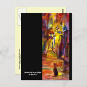 MITTELALLEIN NACH NACHT IN FLORENZ schwarz Postkarte (Vorne/Hinten)