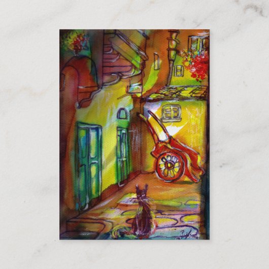 MITTELALLEIN NACH NACHT IN FLORENZ VISITENKARTE (Rückseite)