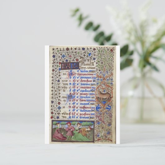 Mittelalter: April Postkarte (Stehend Vorderseite)