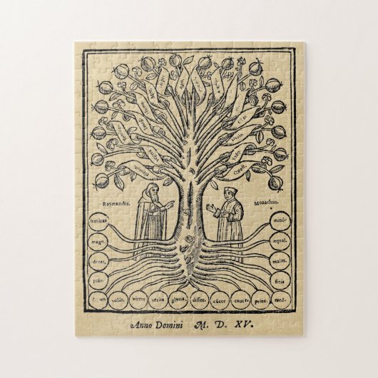Mittelalter Baum der Wissenschaften Puzzle (Vertikal)