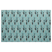 Mittelalter bedeutet Retro-Atomkatzen auf Blau II Stoff (Fat Quarter (45,7 x 55,9 cm))