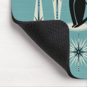 Mittelalter bedeutet Retro-Atomkatzen auf blau Mousepad (Ecke)