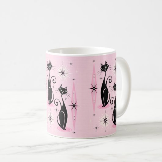 Mittelalter bedeutet Retro-Atomkatzen auf Coolem R Kaffeetasse (VorderseiteRechts)