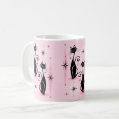 Mittelalter bedeutet Retro-Atomkatzen auf Coolem R Kaffeetasse (Vorderseite Links)