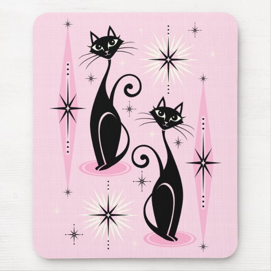 Mittelalter bedeutet Retro-Atomkatzen auf Coolem R Mousepad (Vorne)