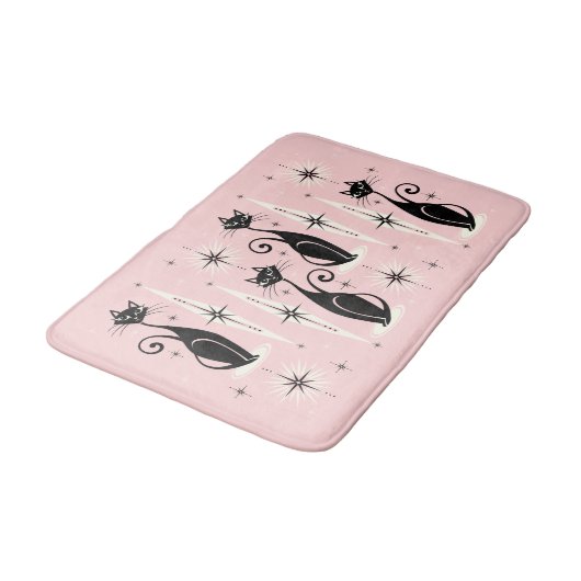 Mittelalter bedeutet Retro-Atomkatzen auf warmen R Badematte (Schrägansicht)