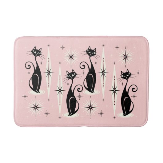 Mittelalter bedeutet Retro-Atomkatzen auf warmen R Badematte (Vorderseite)