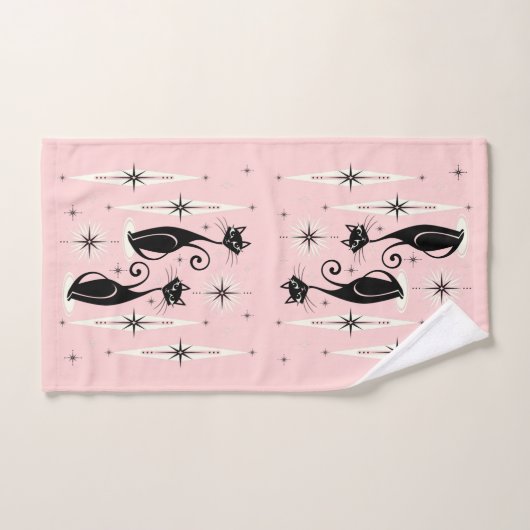 Mittelalter bedeutet Retro-Atomkatzen auf warmen R Badhandtuch Set (Handtuch)