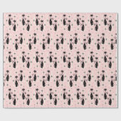 Mittelalter bedeutet Retro-Atomkatzen auf warmen R Geschenkpapier (Flach)