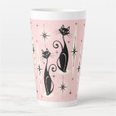 Mittelalter bedeutet Retro-Atomkatzen auf warmen R Milchtasse (Vorderseite)