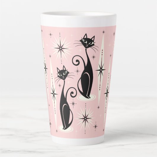 Mittelalter bedeutet Retro-Atomkatzen auf warmen R Milchtasse (Vorderseite)