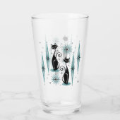 Mittelalter bedeutet Retro Atomkatzen mit blauem T Glas (Rückseite)