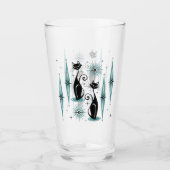 Mittelalter bedeutet Retro Atomkatzen mit blauem T Glas (Vorderseite)
